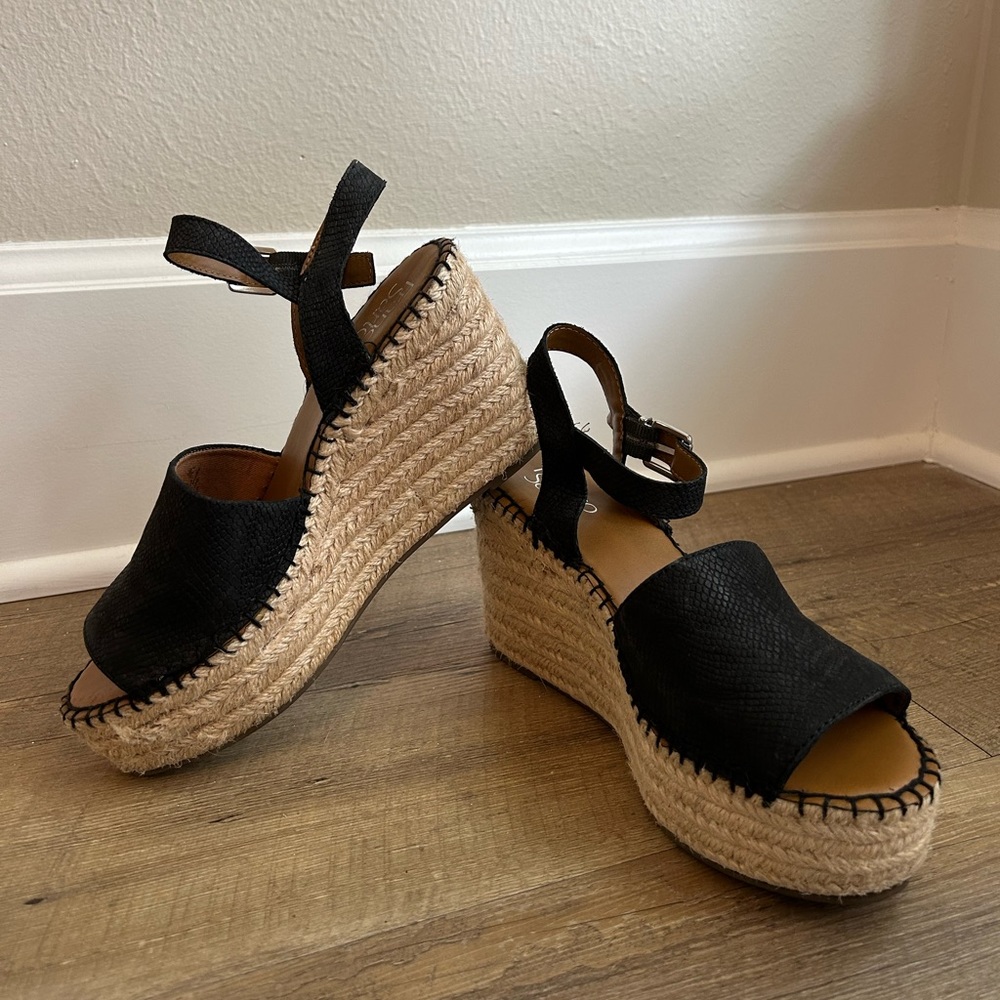 Black Espadrille Wedges. In great condition. Worn once.